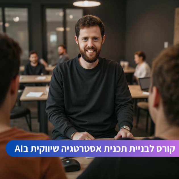 קורס לבניית תכנית אסטרטגיה שיווקית בAI